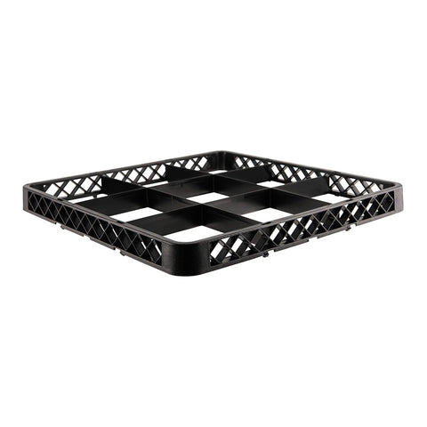 CHEF INOX WASHRACK-EXTENDER 9-COMP BLACK 490x490x44mm - Hospitality Connect