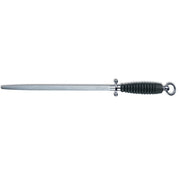 Victorinox Butchers Sharpening Steel,30cm,Round,Middle Fine Cut,Ripple Black Handle - Hospitality Connect