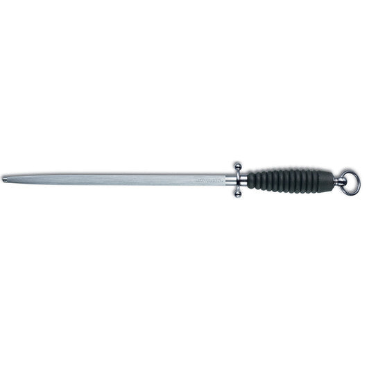 Victorinox Butchers Sharpening Steel,30cm,Round,Middle Fine Cut,Ripple Black Handle - Hospitality Connect