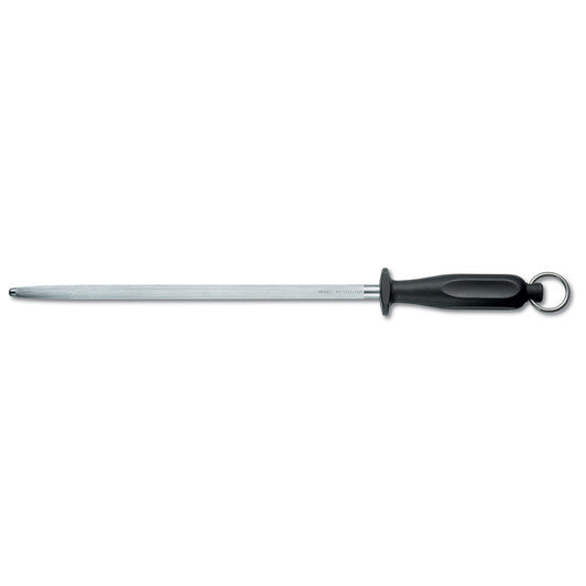 Victorinox Butchers Sharpening Steel,30cm,Round,Middle Fine Cut,Black Handle - Hospitality Connect
