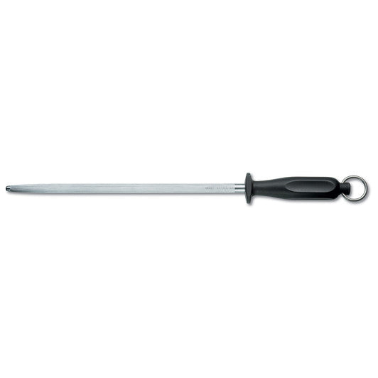 Victorinox Butchers Sharpening Steel,30cm,Oval,Middle Fine Cut,Black Handle - Hospitality Connect