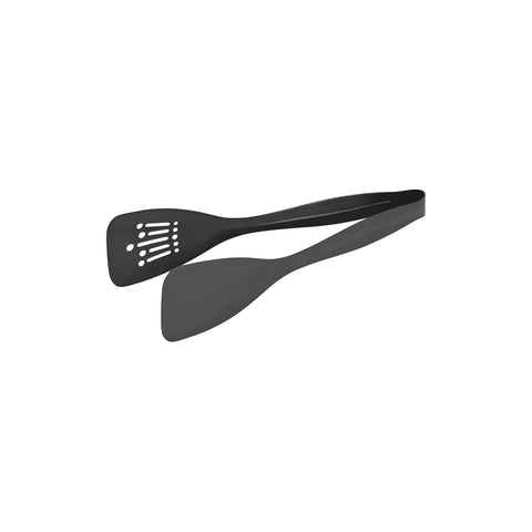 TABLEKRAFT ALLPURPOSE TONG 1 SIDE SLOTTED 1pc GUN METAL235mm - Hospitality Connect
