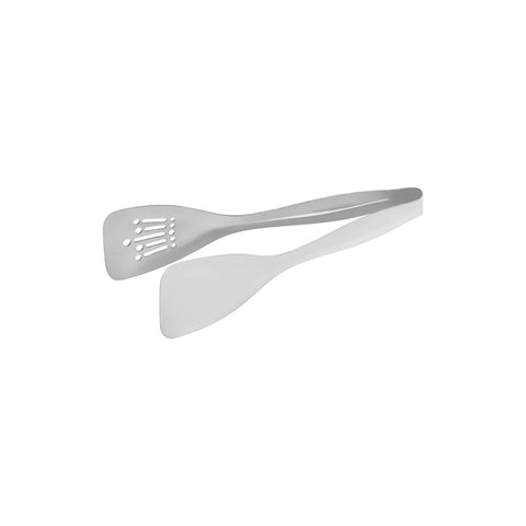 CHEF INOX ALL PURPOSE TONG 1 SIDE SLOTTED 1pc S/S 235mm - Hospitality Connect