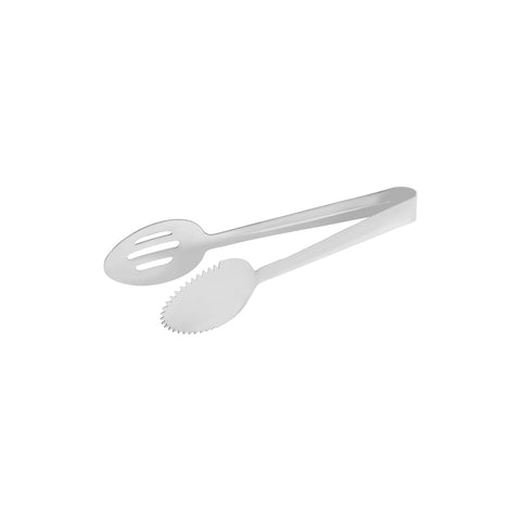 CHEF INOX SPOON TONGS 1 SIDE SLOTTED 1pc S/S 245mm - Hospitality Connect