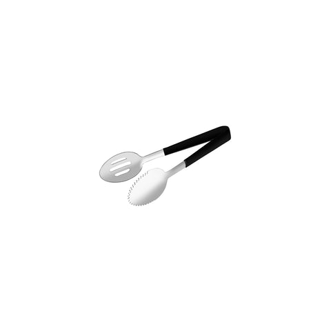 CHEF INOX ROUND TONGS SPN 1 SIDE SLOTTED/VINYL HDL S/S 245mm - Hospitality Connect