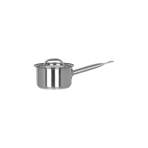 CHEF INOX ELITE SAUCEPAN w/LID 18/10 140x80mm 1.2lt - Hospitality Connect