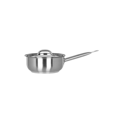 CHEF INOX ELITE SAUTE PAN w/LID 18/10 200x80mm - Hospitality Connect