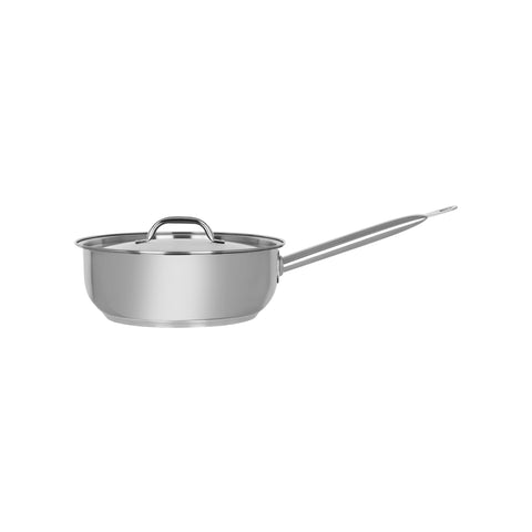 CHEF INOX ELITE SAUTE PAN w/LID 18/10 240x85mm - Hospitality Connect