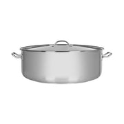 CHEF INOX ELITE CASSEROLE w/LID 18/10 450x160mm 25lt - Hospitality Connect