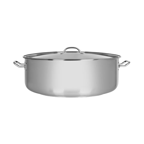 CHEF INOX ELITE CASSEROLE w/LID 18/10 450x160mm 25lt - Hospitality Connect