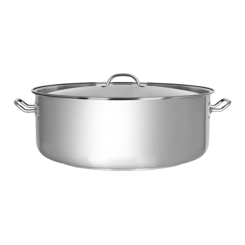 CHEF INOX ELITE CASSEROLE w/LID 18/10 500x190mm 37lt - Hospitality Connect