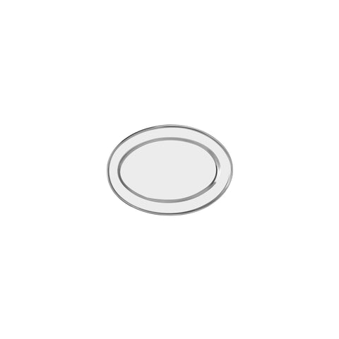 CHEF INOX OVAL PLATTER ROLLED EDGE S/S 250mm - Hospitality Connect