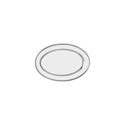 CHEF INOX OVAL PLATTER ROLLED EDGE S/S 300mm - Hospitality Connect