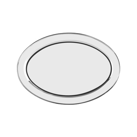 CHEF INOX OVAL PLATTER ROLLED EDGE S/S 500mm - Hospitality Connect