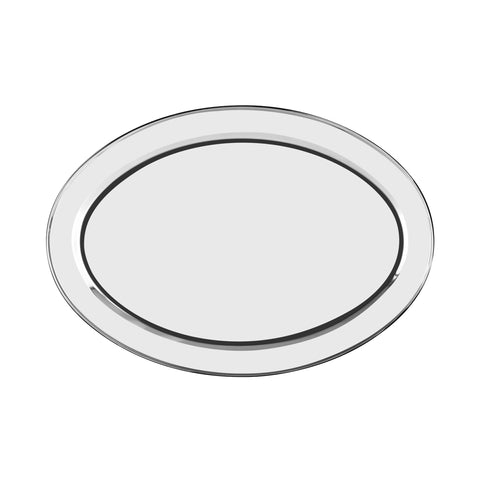 CHEF INOX OVAL PLATTER ROLLED EDGE S/S 550mm - Hospitality Connect