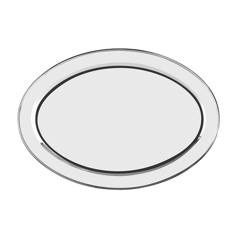 CHEF INOX OVAL PLATTER ROLLED EDGE S/S 600mm - Hospitality Connect