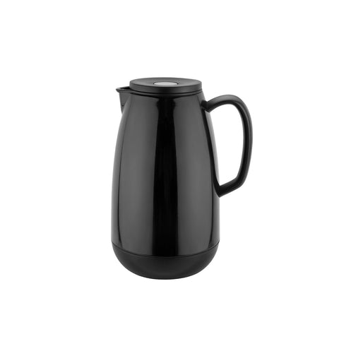 CHEF INOX EVENT JUG w/GLASS INSERT PUSH LID BLK 255mm 1.0lt - Hospitality Connect