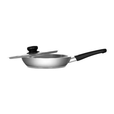 CHEF INOX CLUB FRYPAN w/LID S/S w/BAKELITE HDL 240x50mm - Hospitality Connect