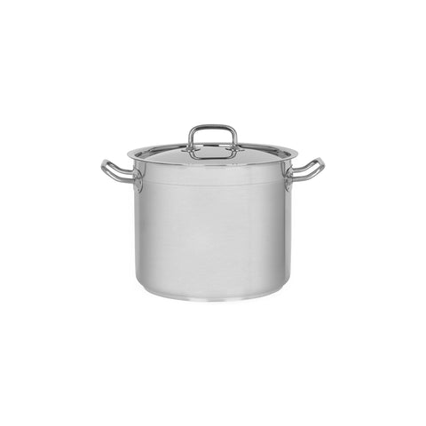 CHEF INOX PROFESSIONAL STOCKPOT w/LD 18/10 240x240mm 10.75lt - Hospitality Connect