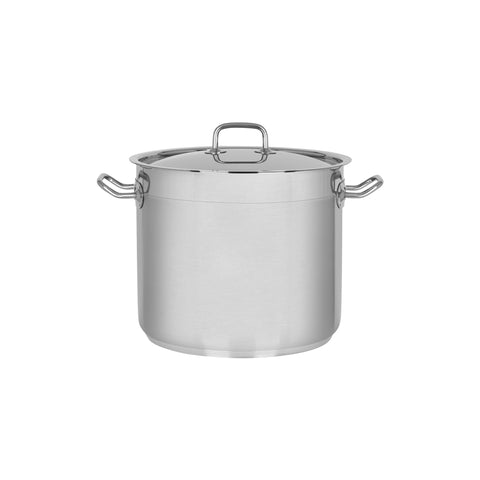 CHEF INOX PROFESSIONAL STOCKPOT w/LD 18/10 280x240mm 14.75lt - Hospitality Connect