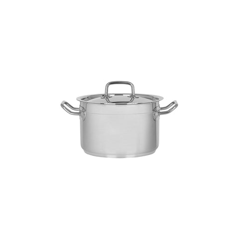 CHEF INOX PROFESSIONAL SAUCE POT w/LID-18/10 200x130mm 4.0lt - Hospitality Connect