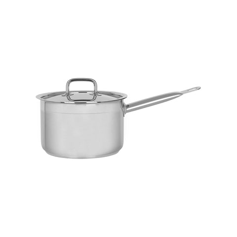 CHEF INOX PROFESSIONAL SAUCEPAN w/LID 18/10 200x130mm 4.0lt - Hospitality Connect