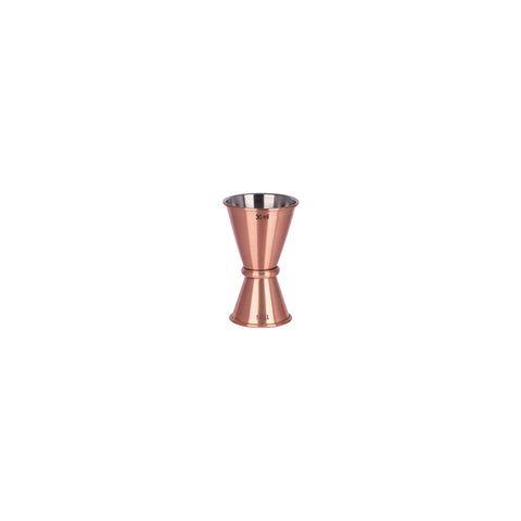 CHEF INOX JAPANESE JIGGER ROLLED EDGES COPPER PLATED 15/30ml - Hospitality Connect