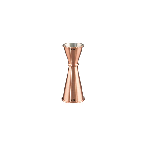 CHEF INOX JAPANESE JIGGER ROLLED EDGES COPPER PLATED 30/60ml - Hospitality Connect