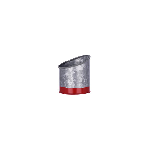 CHEF INOX CONEY IS GALVANISED SLANT POT 105x115mm DIPPED RED - Hospitality Connect