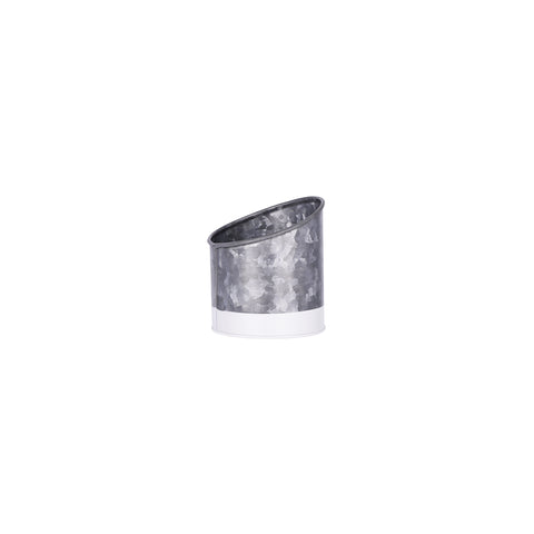 CHEF INOX CONEY IS GALVANISED SLANT POT 105x115mm DIPPED WHI - Hospitality Connect