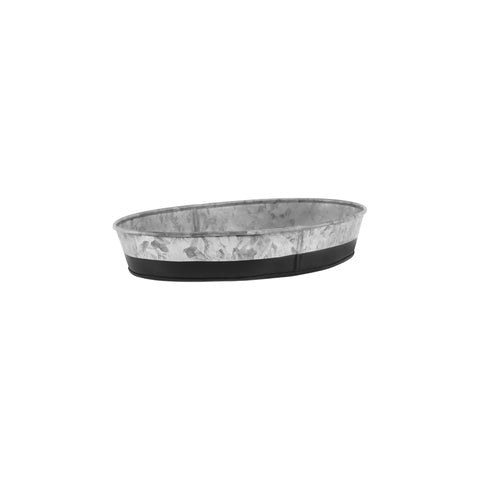 CHEF INOX CONEY IS GALV OVAL TRAY 240x160x45mm DIPPED BLK - Hospitality Connect