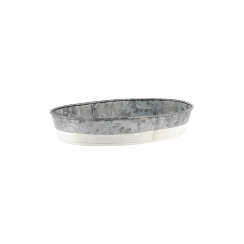 CHEF INOX CONEY IS GALV OVAL TRAY 270x190x45mm DIPPED WHI - Hospitality Connect