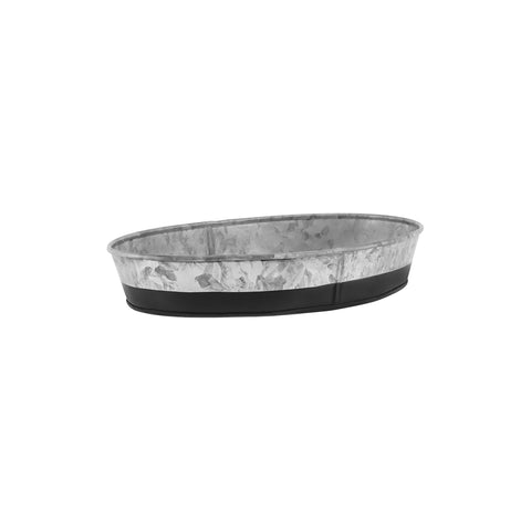 CHEF INOX CONEY IS GALV OVAL TRAY 270x190x45mm DIPPED BLK - Hospitality Connect
