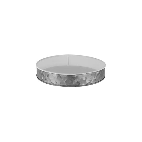 CHEF INOX CONEY IS GALVANISED ROUND TRAY 240x45mm DIPPED WHI - Hospitality Connect