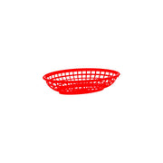 CHEF INOX CONEY IS PLASTIC OVAL BASKET 240x150x50mm RED Box of 12 - Hospitality Connect