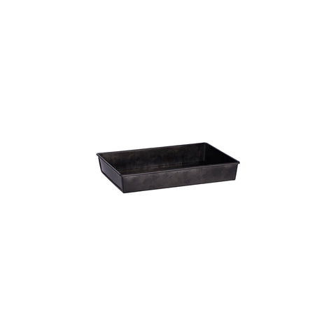 CHEF INOX CONEY IS GALV BLK RECT TRAY FLARED 240x160x40mm - Hospitality Connect