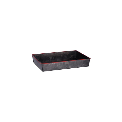 CHEF INOX CONEY IS GALV BLK RECT TRAY FLARE 240x160x40mm RED - Hospitality Connect