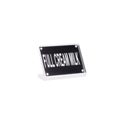 BUFFET SIGN- ACRYLIC w/S/S MAGNET PLATE "FULL CREAM MLK - Hospitality Connect