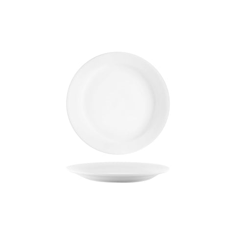 VITROCERAM ROUND PLATE-180mm Narrow Rim WHITE Box of 12 - Hospitality Connect