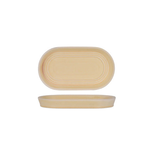 TABLEKRAFT URBAN LOFT OVAL PLATTER 240x137x27mm FROST GREY Box of 4 - Hospitality Connect