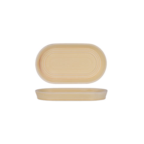 TABLEKRAFT URBAN LOFT OVAL PLATTER 240x137x27mm SANDSTONE Box of 4 - Hospitality Connect