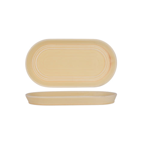TABLEKRAFT URBAN LOFT OVAL PLATTER 305x165x30mm SANDSTONE Box of 2 - Hospitality Connect