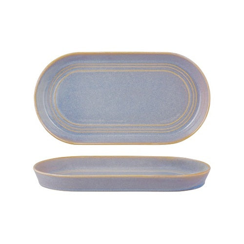 TABLEKRAFT URBAN LOFT OVAL PLATTER 305x165x30mm AZURE BLUE Box of 3 - Hospitality Connect