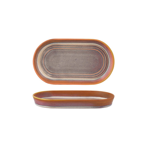 TABLEKRAFT URBAN LOFT OVAL PLATTER 240x137x27mm AUBURN Box of 4 - Hospitality Connect