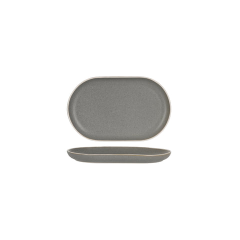TABLEKRAFT URBAN OVAL PLATE 250x160mm GREY Box of 6 - Hospitality Connect