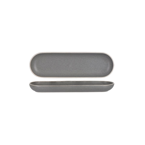 TABLEKRAFT URBAN OVAL PLATE 330x100mm GREY Box of 6 - Hospitality Connect