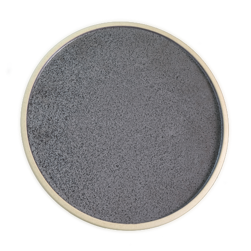 TABLEKRAFT SOHO ROUND PLATE 200x10mm SPECKLE BLACK Box of 6 - Hospitality Connect