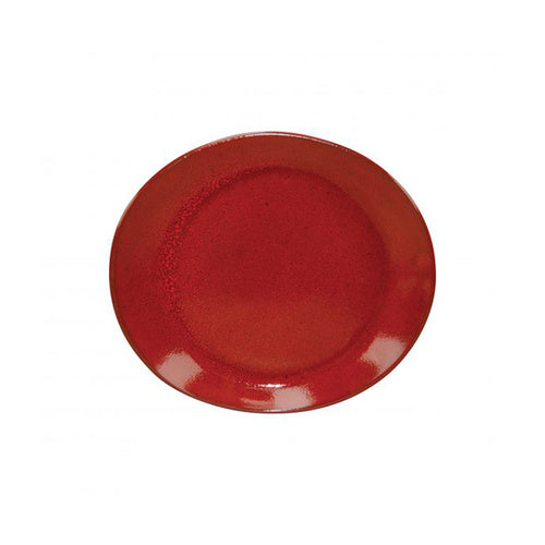 TABLEKRAFT ARTISTICA OVAL PLATE 250x220x33mm REACTIVE RED Box of 4 - Hospitality Connect
