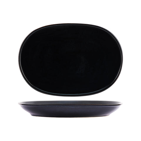 TABLEKRAFT ARTISTICA OVAL COUPE PLATTER 305x210mm MIDN BLUE Box of 4 - Hospitality Connect