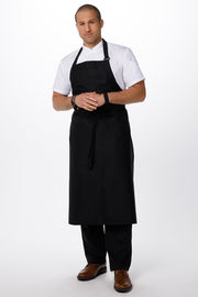 Chef works Large Bib Apron- Black - Hospitality Connect